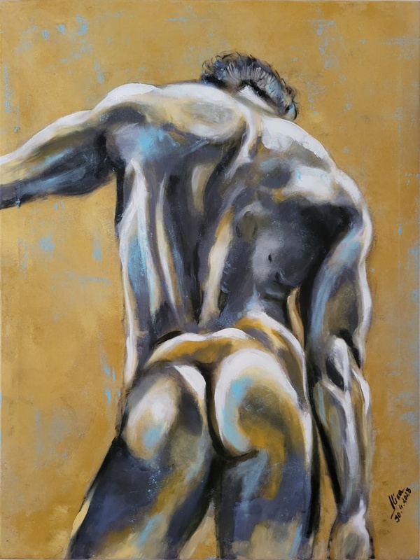 ArteDiAlina.com painting: Don't turn around
